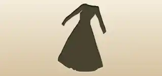 ウエディングドレスのシルエット