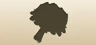 花束のシルエット