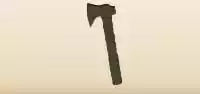 斧のシルエット