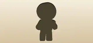 ブードゥー人形のシルエット