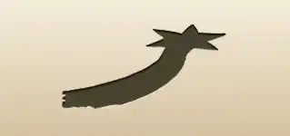 流れ星のシルエット