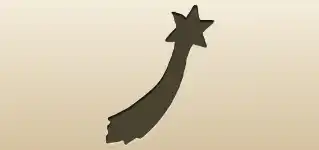 流れ星のシルエット