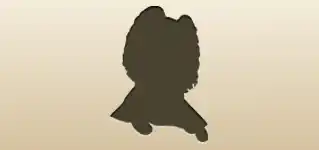 ブードゥー人形のシルエット