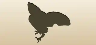 フクロウのシルエット
