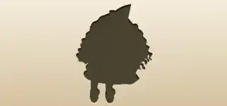 ブードゥー人形のシルエット