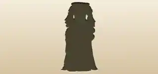 ウエディングドレスのシルエット