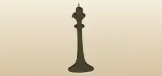 ろうそく立てのシルエット