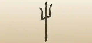 悪魔の三叉槍のシルエット