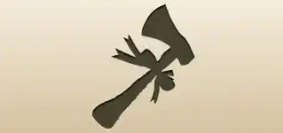 斧のシルエット