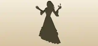 ウエディングドレスのシルエット