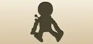 ブードゥー人形のシルエット
