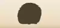 ハリネズミのシルエット