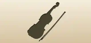 バイオリンのシルエット