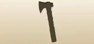 斧のシルエット