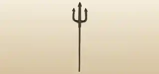 悪魔の三叉槍のシルエット