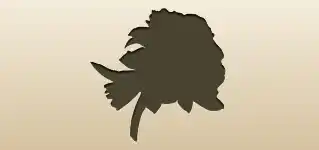 花束のシルエット