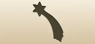 流れ星のシルエット