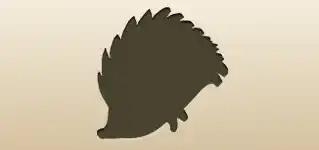 ハリネズミのシルエット