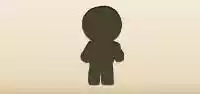 ブードゥー人形のシルエット