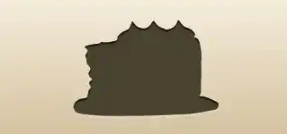 ケーキのシルエット
