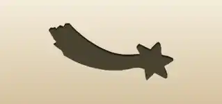流れ星のシルエット