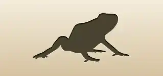 毒ガエルのシルエット