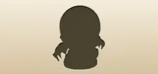 水晶玉のシルエット