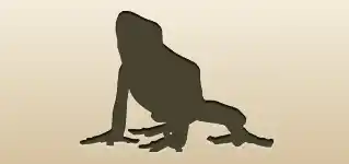 毒ガエルのシルエット