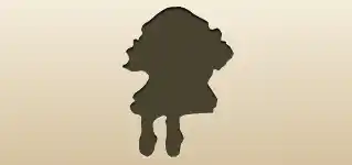ブードゥー人形のシルエット