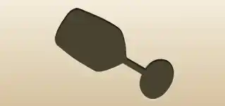 ワイングラスのシルエット