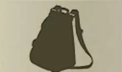 リュックサックのシルエット