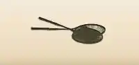 バドミントン用品のシルエット