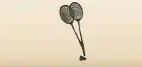 バドミントン用品のシルエット