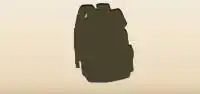 リュックサックのシルエット