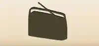 ラジオのシルエット