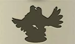 2羽の鳩のシルエット