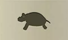 カメのシルエット