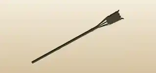 たいまつのシルエット