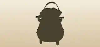 大鍋のシルエット
