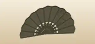 扇子のシルエット