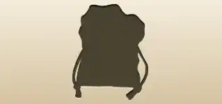 袋入りの塩のシルエット