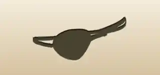 眼帯のシルエット