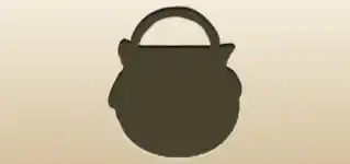 大鍋のシルエット