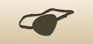 眼帯のシルエット