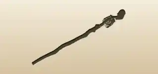 つえのシルエット