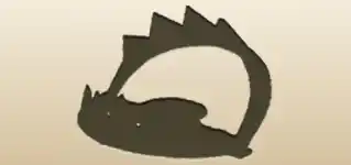 クマ用の罠のシルエット
