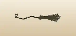 ほうきのシルエット