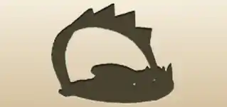 クマ用の罠のシルエット