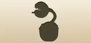 ハエトリソウのシルエット