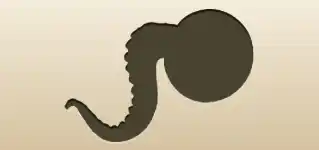 タコの足のシルエット